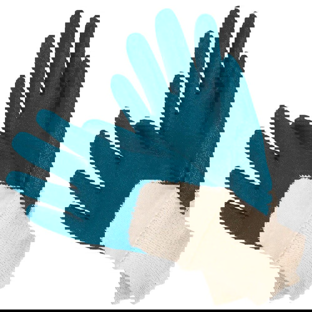 General Purpose Work Gloves: Medium, Nitrile Coated, Cotton Blend